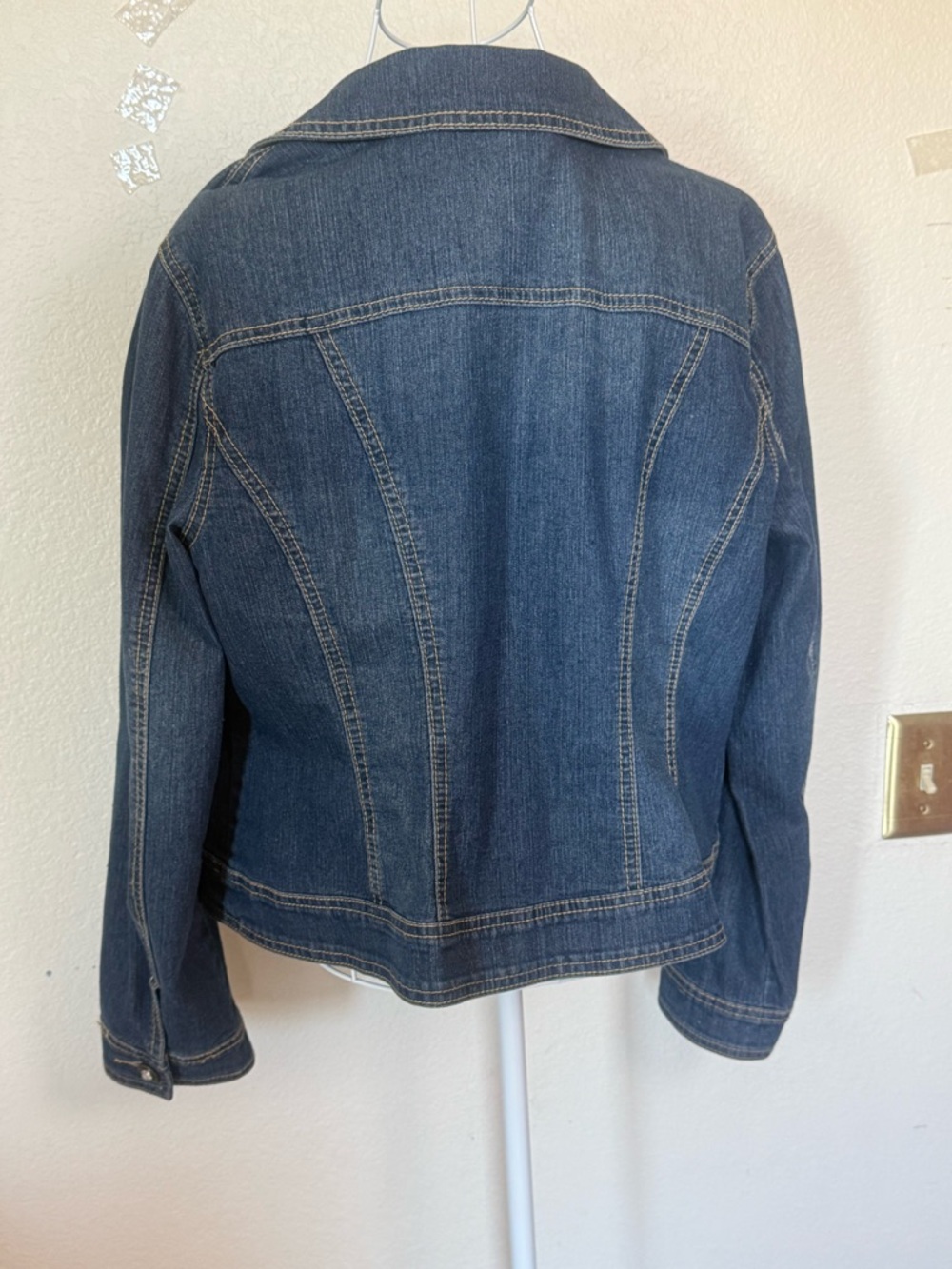 Baccini Dark Blue Denim Jacket with Stud Accents - Picture 3 of 9